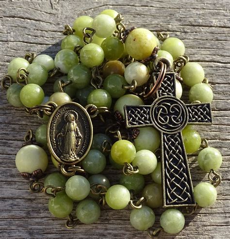 Irish Gemstone Rosary Etsy