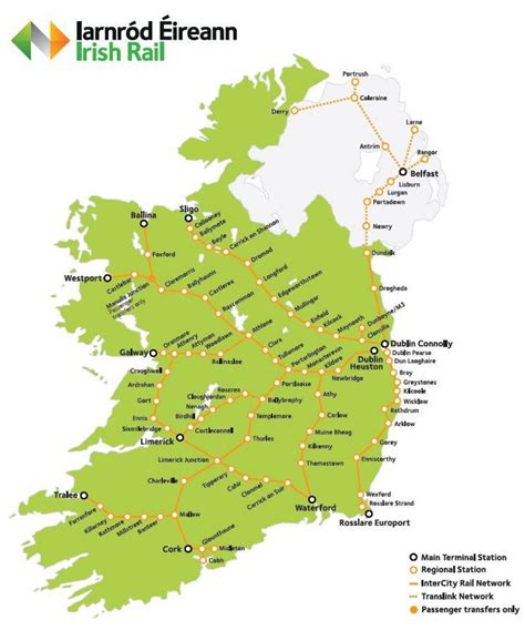 Irish Rail Routes Ireland Travel Ireland Road Trip Ireland Map