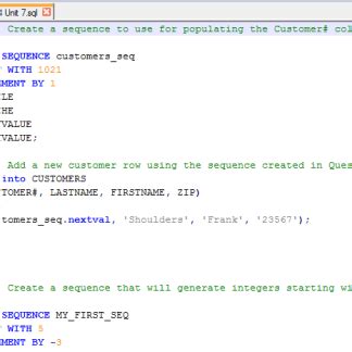 It358 Unit 7 Synonyms Index And Sequence Assignmentcache