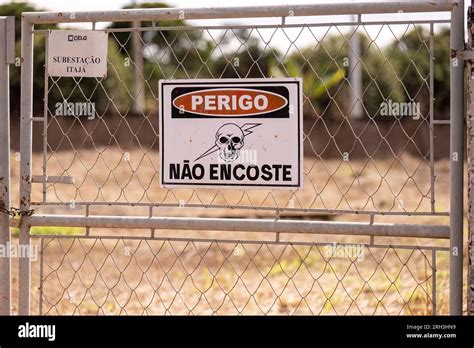 Itaja Goias Brazil 06 17 2023 Danger Warning Sign Do Not Touch A