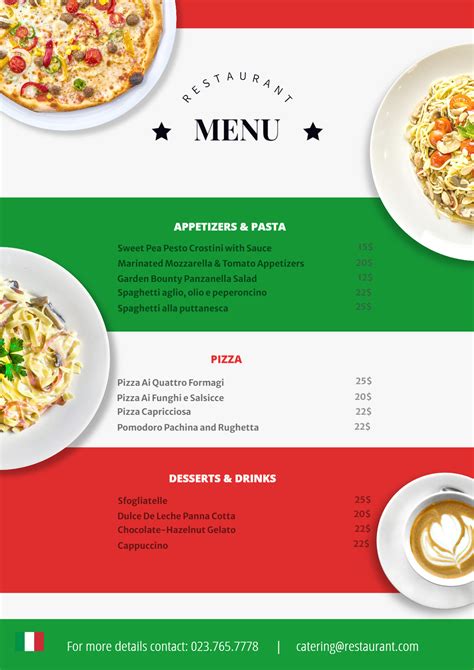 Italian Menu Design Ideas And Examples