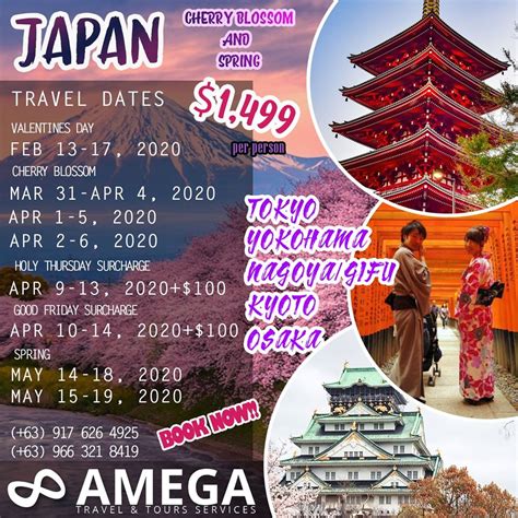 Japan Cherry Blossom Spring 2020 Amega Travel And Tours Services