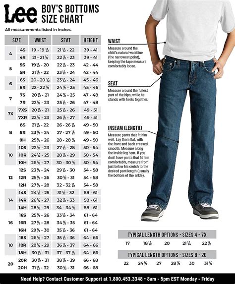 Jean Size Chart Men Boy S Extreme Comfort Pull On Jogger