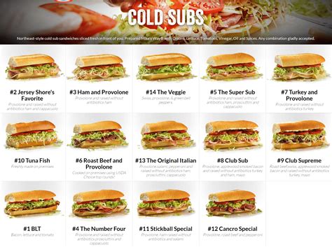 Jersey Mike S Menu Subs Deals