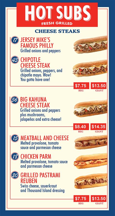 Jersey Mike S Subs Menu Order Online Delivery Lincoln Ne City