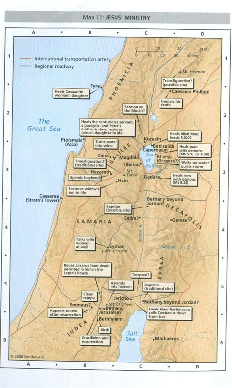 Jesus Ministry Bible Mapping Bible History Map