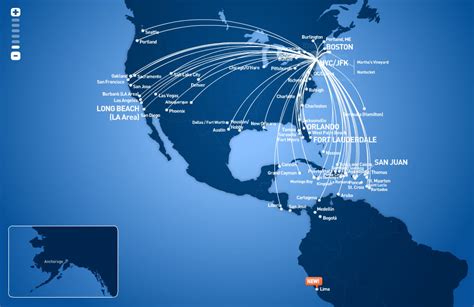 JetBlue Destinations from NYC