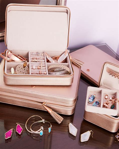 Jewelry Organizer Ideas Small Travel Jewelry Case In Rose Gold