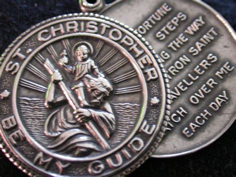 Jewelry Supplies Saint Christopher Medal With Travelers