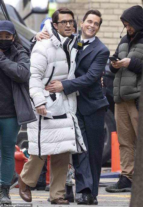 Jonathan Bailey And Matt Bomer Share A Playful Embrace In Between Takes