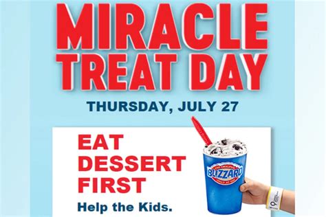 July 27 Is Miracle Treat Day At Dairy Queen