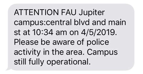 Jupiter Campus Sends Alert Message Due To Possible Burglary