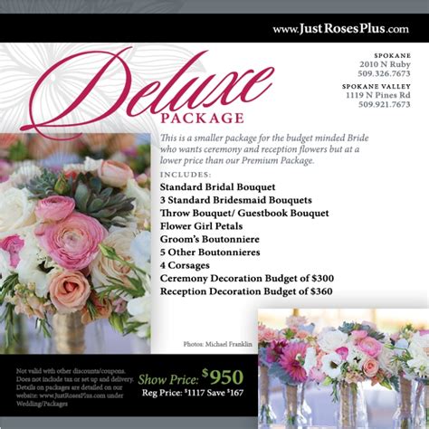 Just Roses Plus Wedding Packages