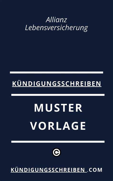 K Ndigung Allianz Pdf Vorlage Mit Mustertext Zum Ausf Llen Und Ausdrucken Kostenlose Vordrucke