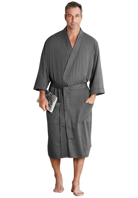 Kingsize Men S Big Tall Cotton Jersey Robe Walmart Com