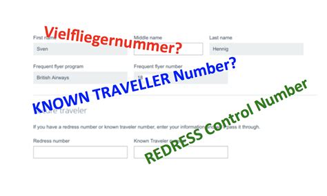 Know Traveller Redress Und Vielflieger Nummer Was Bedeuten Diese