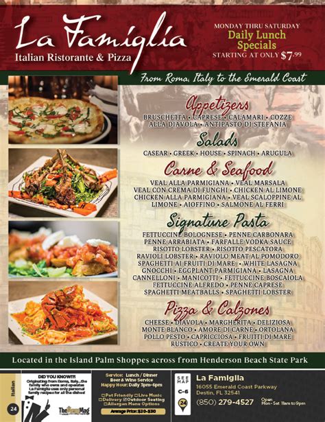 La Famiglia Destin The Menu Mag