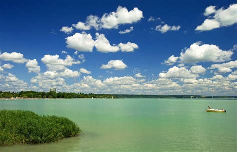 Lake Balaton In Hungary Stock Image Image Of Swimming 5736545