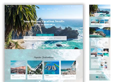 Landing Page Ui Travel Tours Agency Figma Community