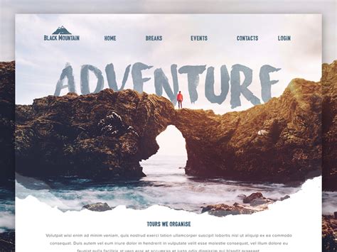 Landingpage For A Adventure Travel Website By Prabhagaran Prob G On