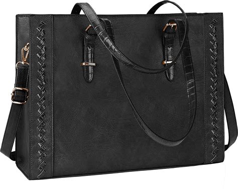 Laptop Bag For Women Waterproof Lightweight Leather 15 6 Inch Computer Tote Bag Business Office