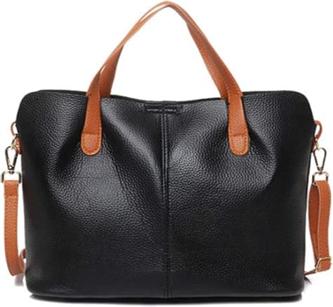 Large Faux Leather Tote Bag