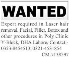 Laser Hair Removal Expert Botox Expert Jobs 2023 2024 Job