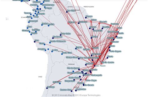 Latam Brasil Route Map International Routes