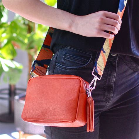 Leather Crossbody Bag With Interchangeable Strap By Penelopetom