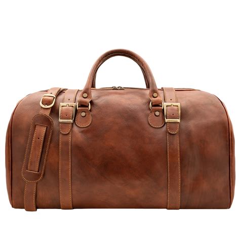 Leather Duffle Bag Vintage Leather Suitcase Italian Leather Luggage