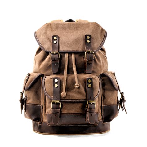 Leather Mens Cool Backpacks Large Travel Backpack Hiking Backpack For