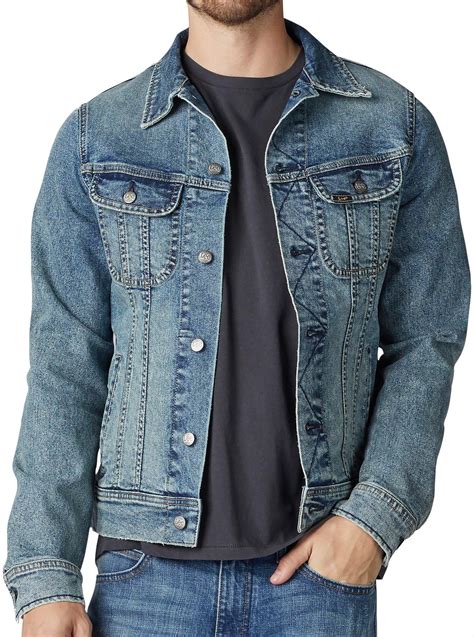 Lee Mens Button Down Denim Jacket Walmart Com