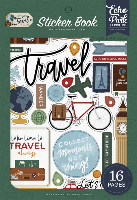 Let S Go Travel Sticker Book Echo Park Paper Co