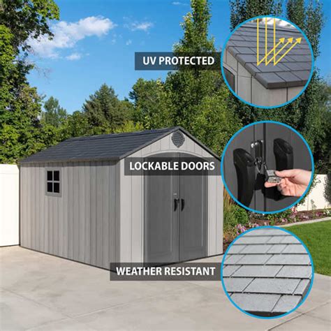 Lifetime 8X12 5 Rough Cut Plastic Shed Kit W Floor 60305