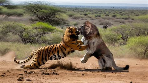 Lion Vs Tiger Fight