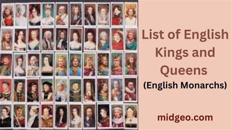 List Of English Kings And Queens English Monarchs