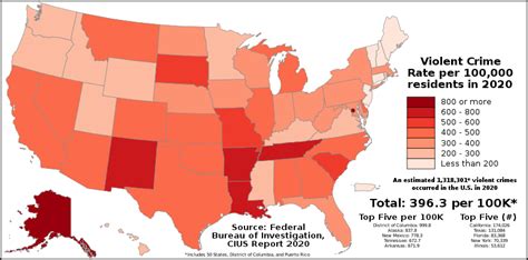 List Of U S States And Territories By Violent Crime Rate Wikipedia