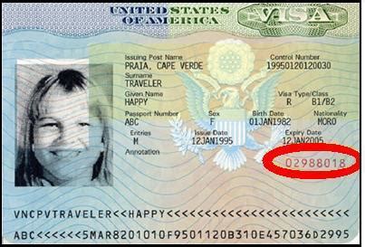 Location Of The Visa Number Citizenpath