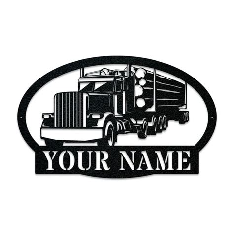 Logging Truck Monogram Monogram Metal Shop