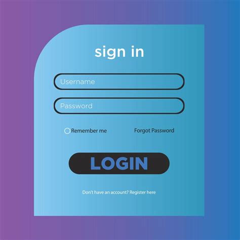 Login Form Page Vector Template For Your Design Website Ui Concept