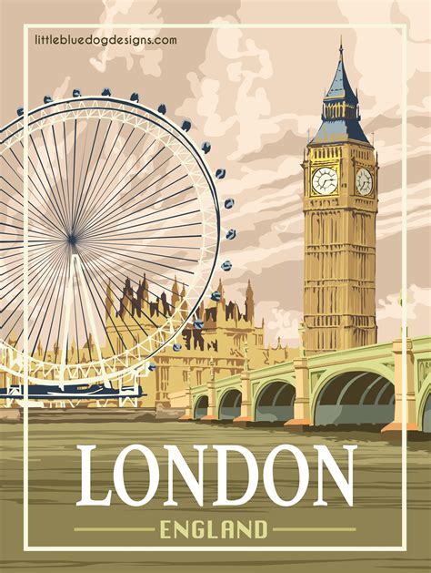 London Travel Poster Vintage