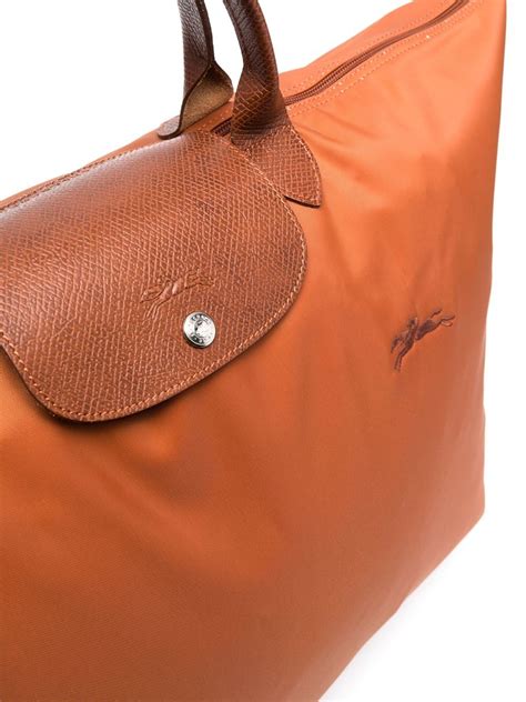 Longchamp Large Le Pliage Travel Bag In Brown Modesens