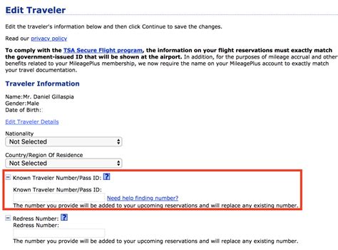 Find Your Known Traveller Number