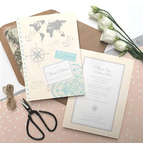 Love Travel Wedding Invitation By Ditsy Chic Notonthehighstreet Com