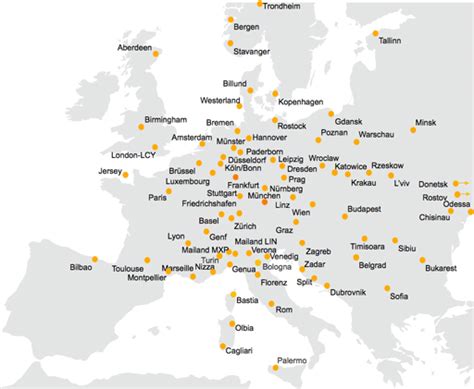 Lufthansa Cityline Route Map