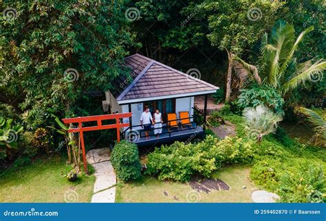 Luxury Vacation Bungalow In A Tropical Garden In Thailand Editorial