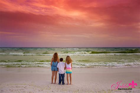 M Family Sunset Beach Session In Destin Florida