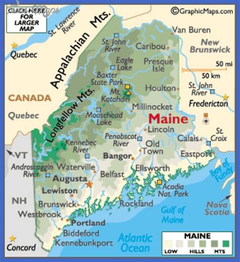 Maine Travel Destinations Toursmaps Com