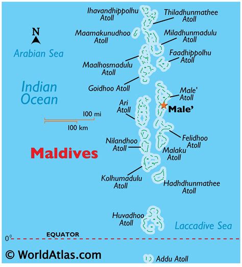 Maldives Map Of Islands