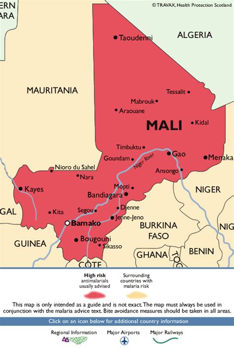 Mali Malaria Map Fit For Travel